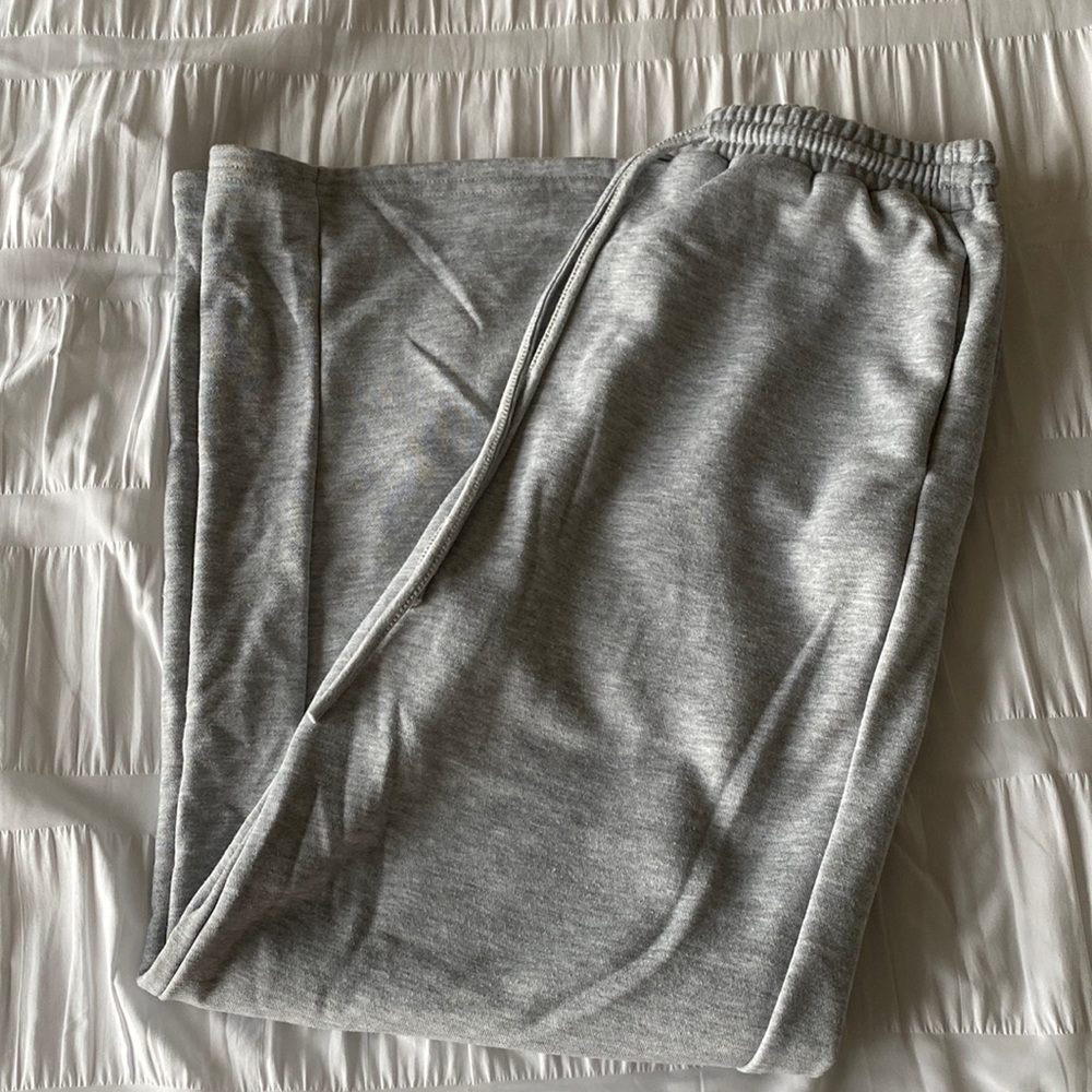 Grey Wide Leg Sweatpants